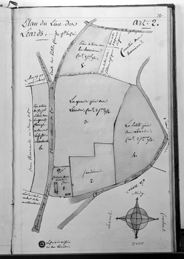 'Plan du lieu des Léards'.