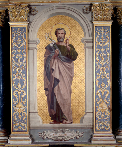 Tableau de l'ensemble des 2 retables du transept : saint Joseph