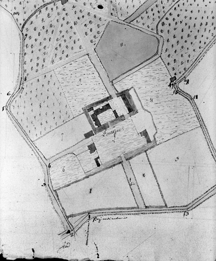 Plan de masse, extrait du 'plan des contributions foncières', section 3, n° 2 (Fontaine), [s. n., 1792].