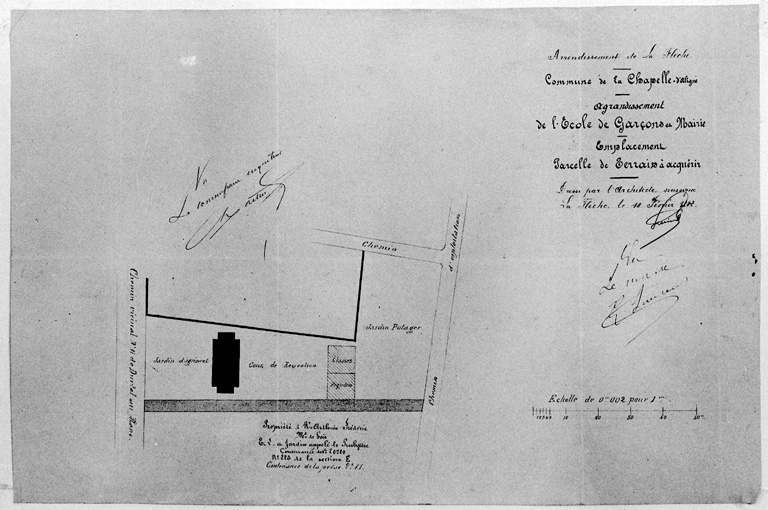 Plan de masse de l'école de garçons.