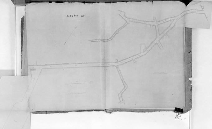 Plan d'alignement de la ville par Bouffier, en 1889. Section 18ème au 1/500e.