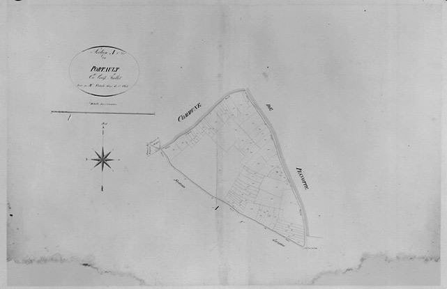 'Plan parcellaire de la commune de Fontenay ', 1812. Section A du Portault, 3ème division au 1/2500e.