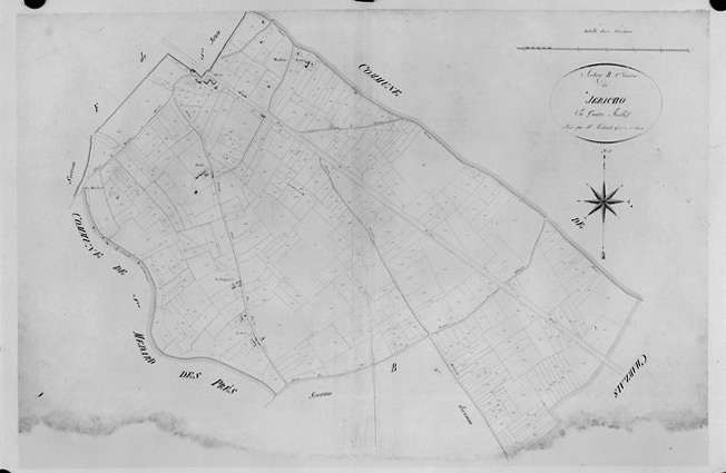 'Plan parcellaire de la commune de Fontenay ', 1812. Section B de Jéricho, 2ème division au 1/2500e.