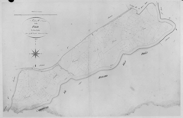 'Plan parcellaire de la commune de Fontenay ', 1812. Section C de la Folie, 2ème division au 1/2500e.