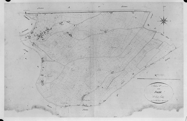 'Plan parcellaire de la commune de Fontenay ', 1812. Section C de la Folie, 3ème division au 1/2500e.