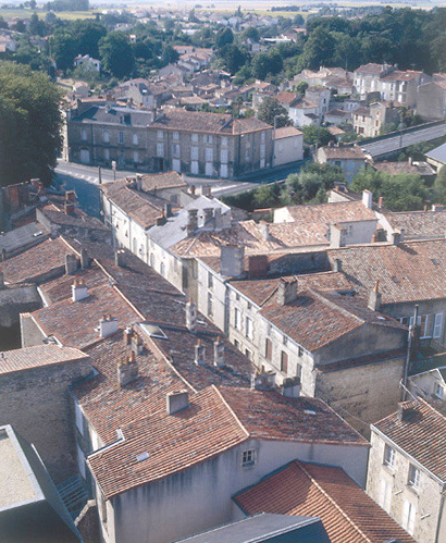 Vue prise du haut de Notre-Dame en direction de l'ouest.