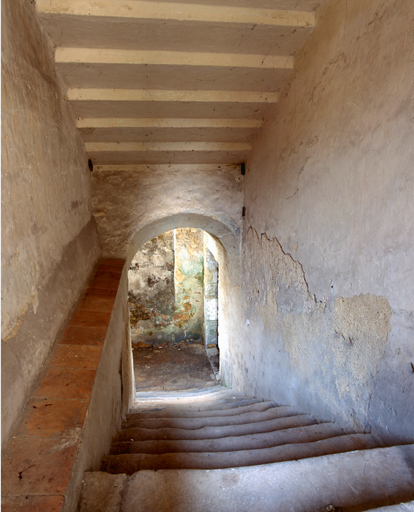 Escalier menant au sous-sol.