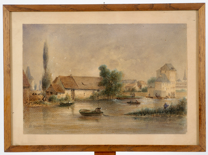 Tableau : les moulins de La Flèche