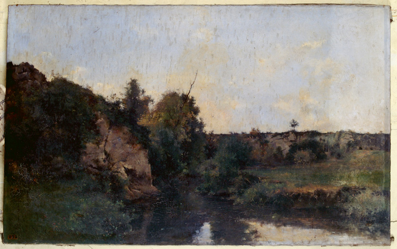 Tableau : paysage de rivière