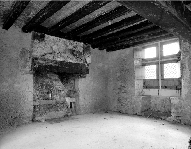 Cheminée au rez-de-chaussée du logis.