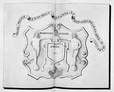 Décor d'une cheminée autrefois rue du Puits-Saint-Martin. Dessin extrait des 'Archives Historiques' de Benjamin Fillon, 1866-1872. (A.C. Fontenay-le-Comte, 1 II 3, 86-87).