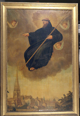 Tableau : Saint Venant bénissant la ville de Fontenay