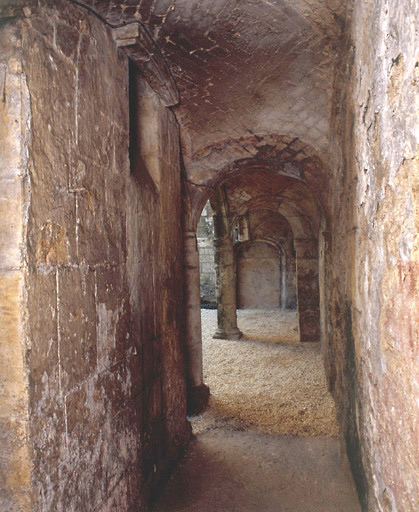 Vue intérieure de la galerie reliant le premier et le second logis.