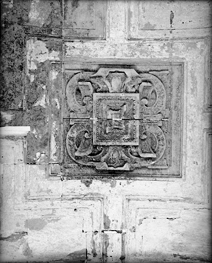 Cartouche de la voûte du couloir d'entrée.