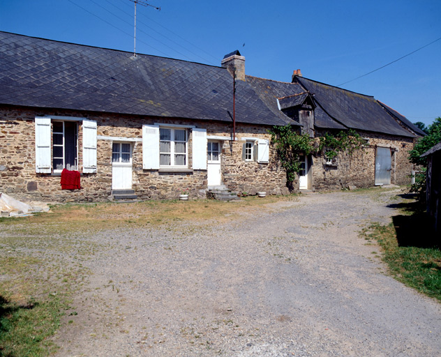 Elévation antérieure du logement se trouvant dans le prolongement nord de l'ancien logis.