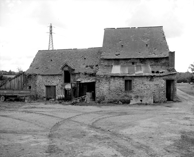 La Cochonnais. Elévation postérieure du logis.