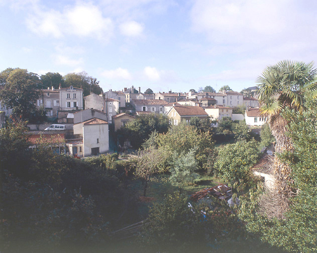 Le faubourg du Bédouard vu du pont Tiraqueau.