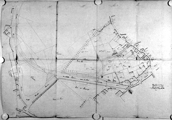 Projet de quai en aval du Pont-Neuf, antérieur à 1850.