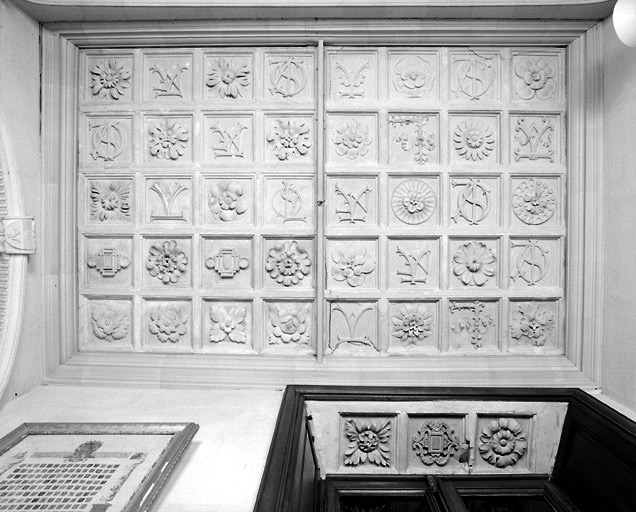 Vue d'ensemble des caissons situés près du couloir, coté jardin.