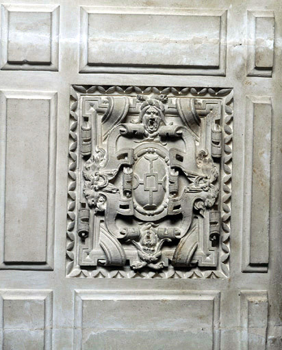 Plafond à caissons de la salle à manger