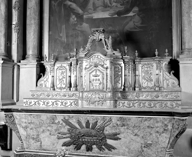 Tabernacle à ailes de l'ensemble de la chapelle du Sacré-Coeur