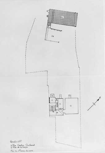 Plan du sous-sol au 1/100e, par Géraldine Métayer, en 1995.