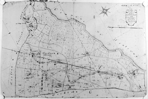 Commune de Saint-Médard-des-Prés, rattachée à la commune de Fontenay-le-Comte en 1972. Plan cadastral de 1810, section B dite de Biossais au 1/2500e.