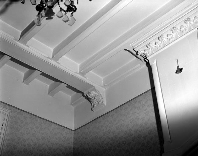 Salle-à-manger, angle nord-est : détail sur le plafond