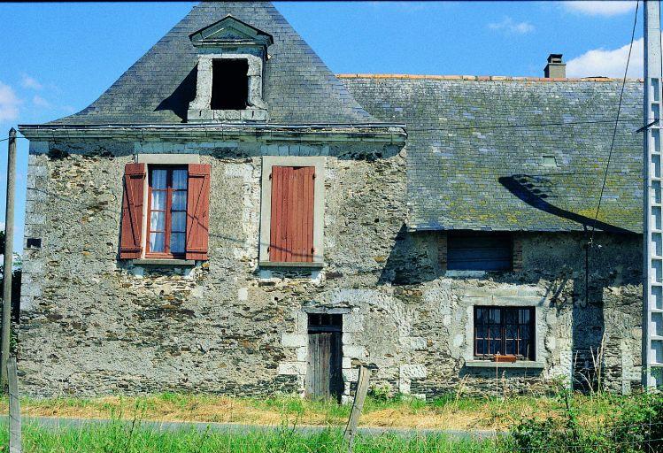 Logis, partie nord : élévation ouest, sur le chemin