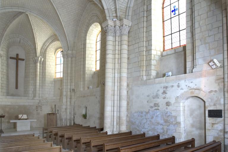 Chapelle Saint-Eloi. Nef, élévation intérieure sud.