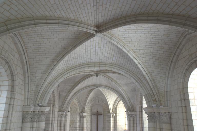 Chapelle saint-Eloi. Nef, détail sur les vôutes, depuis le haut de la tribune.