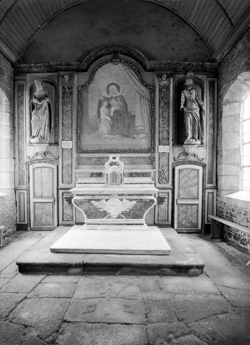 Vue générale du retable du choeur ; Vue générale du retable du choeur
