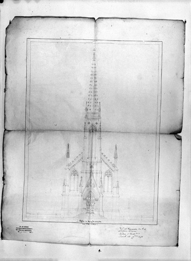 Elévation Ouest (Projet du 13/11/1851)