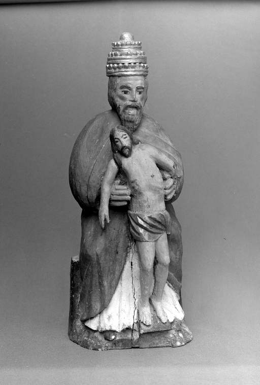 Statue (statuette, d'applique) : trône de grâce, chapelle Sainte-Christine (Glomel)
