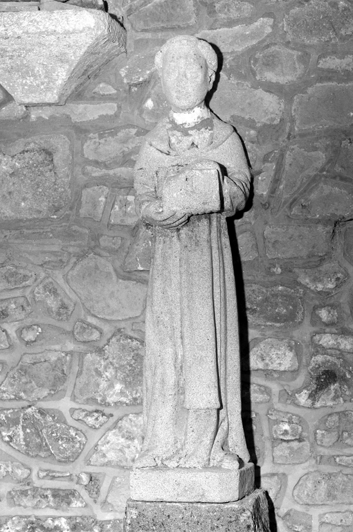 Statue (d'applique, petite nature) : saint moine, chapelle Saint-Conogan (Glomel)