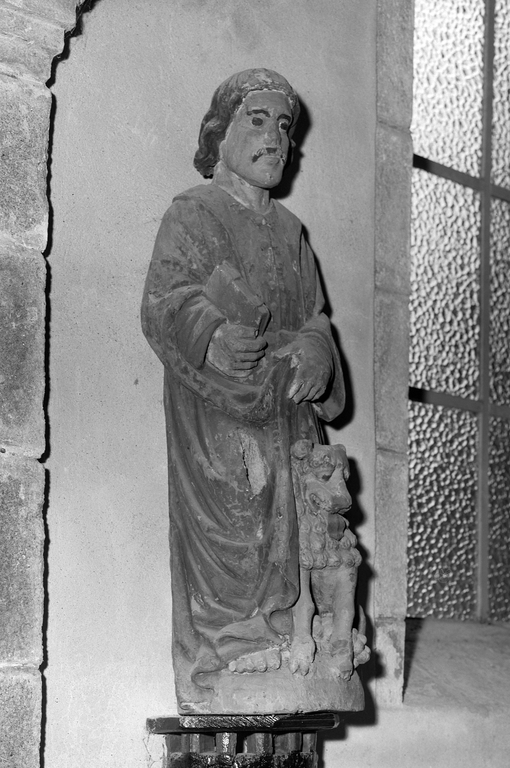 Statue (d'applique, petite nature) : saint Marc, église Paroissiale Saint Pierre (Plouguernével)