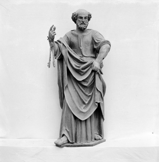 Statue (d'applique, petite nature) : saint pierre