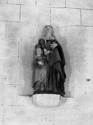 Groupe sculpté : Education de la Vierge