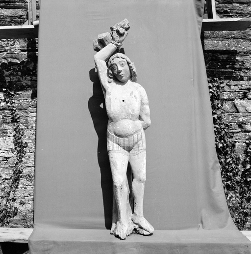 Statue (petite nature) : saint sébastien