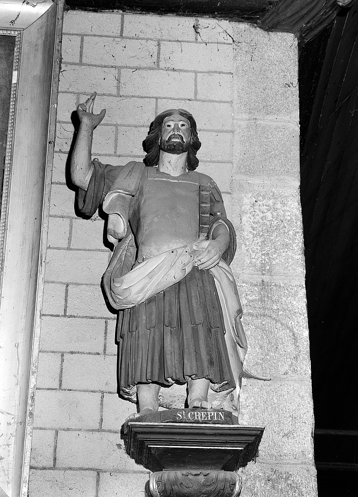 Statue (2, d' applique, petite nature) : saint Crépin, saint Crépinien, chapelle Notre-Dame (Châteaulin)