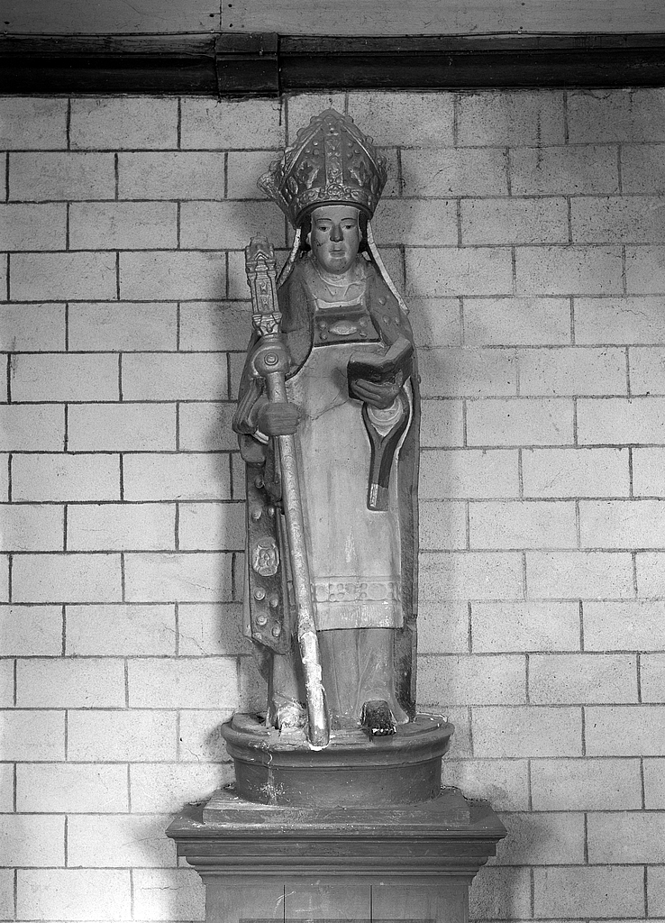 Statue (d'applique, petite nature) : saint Maudez, chapelle Notre-Dame (Châteaulin)