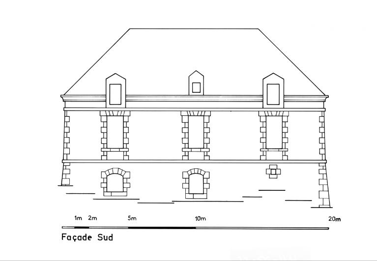 Plan de l'élévation antérieure
