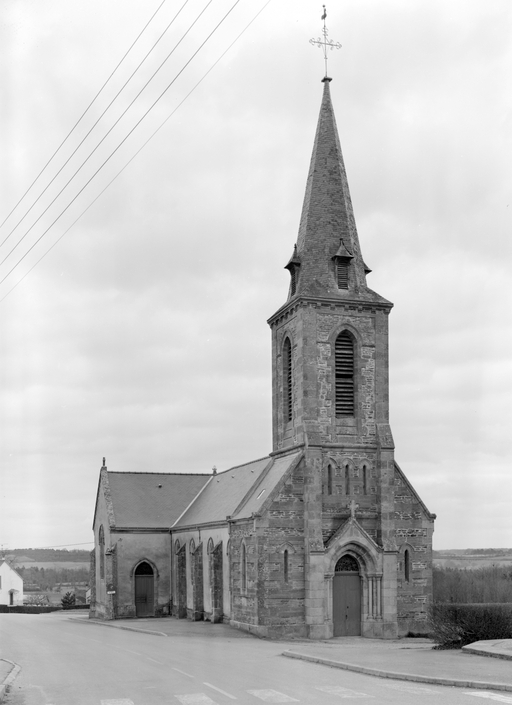 Église : vue générale nord-est (état en 1983)