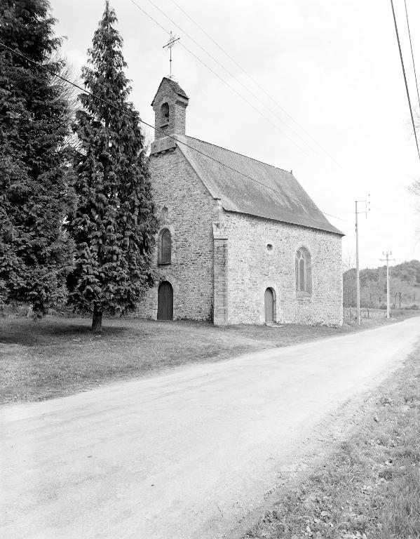 Chapelle : vue générale sud-ouest (état en 1983)