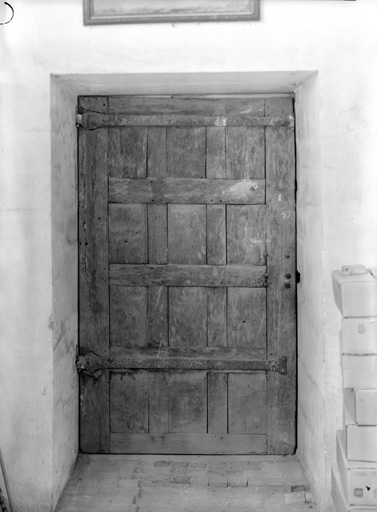 Porte de la sacristie, revers du vantail.