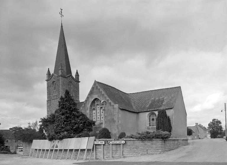 Église paroissiale : élévation sud vue du sud-est (état en 1984)