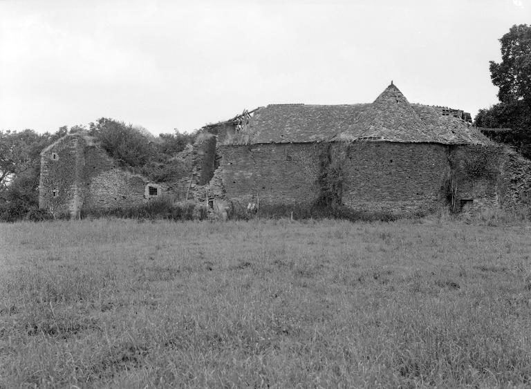 Manoir : vue générale prise de l'ouest (état en 1984)