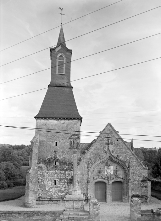 Chapelle Saint-Golven : élévation ouest (état en 1984)