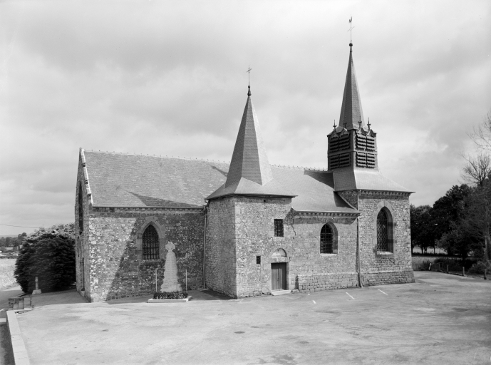 Eglise : élévation sud ; Elévation sud : vue générale