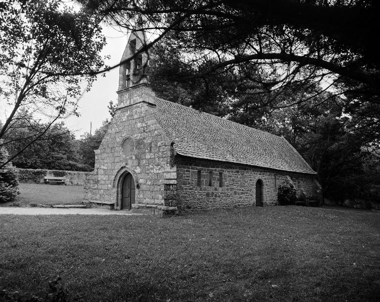 Chapelle : élévation sud vue du sud-ouest (état en 1986)